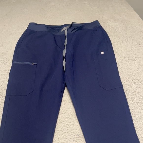 FIGS YOLA High Waisted Skinny Scrub Pants for Women10 Pockets size L color blue - Picture 2 of 7